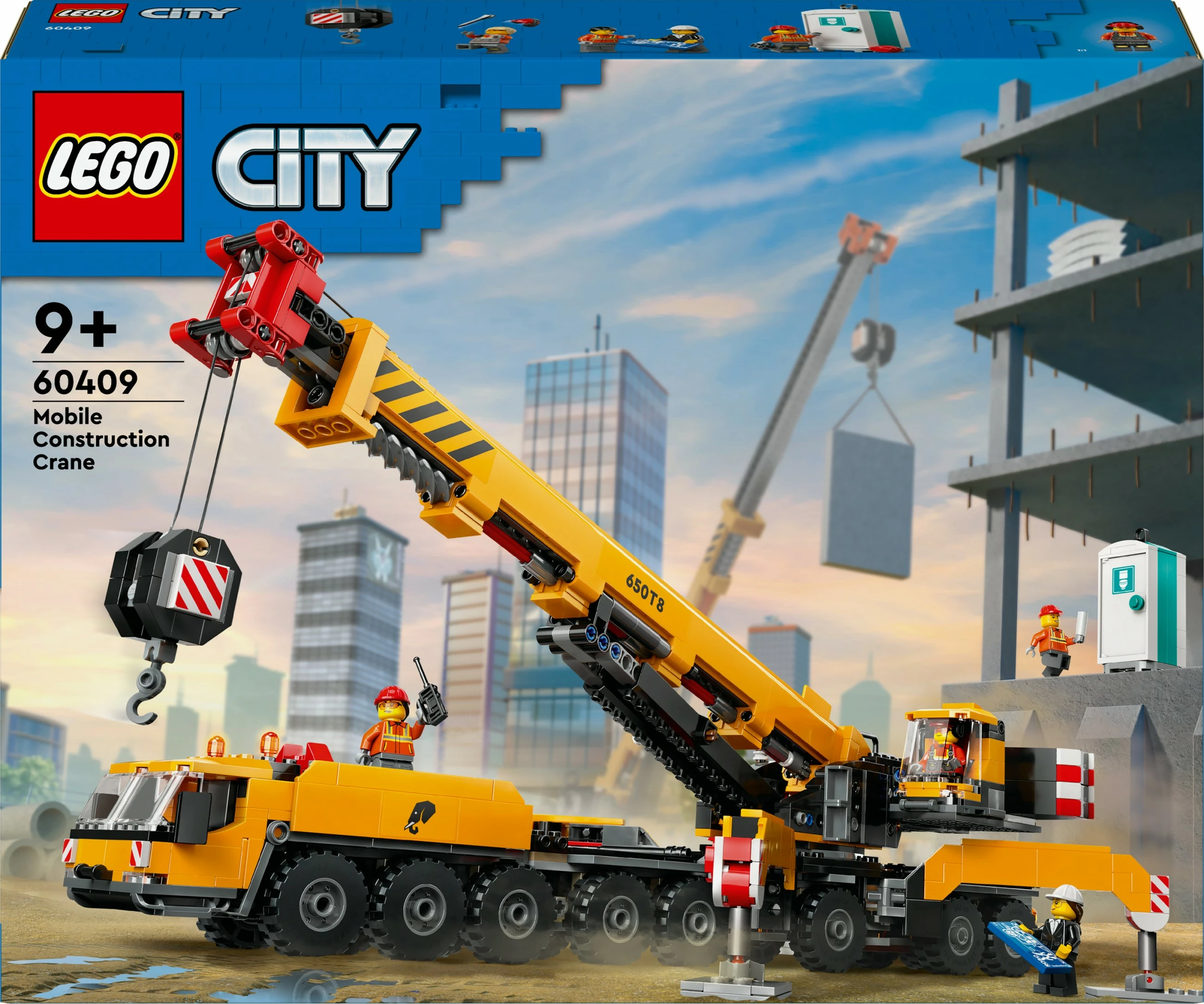 Set ndërtimi LEGO City 60409 vinç ndërtimi mobil, shumëngjyrësh