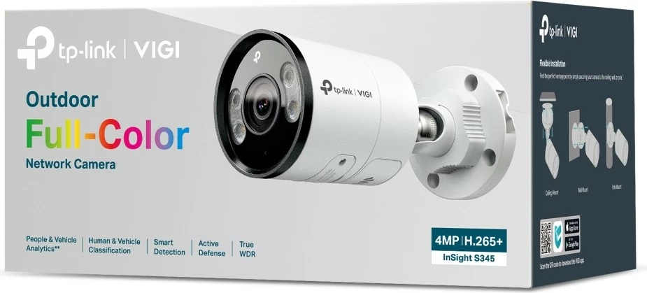 Kamerë sigurie IP TP-Link INSIGHT S345, e jashtme, me kabllo, 80m, 120 dB