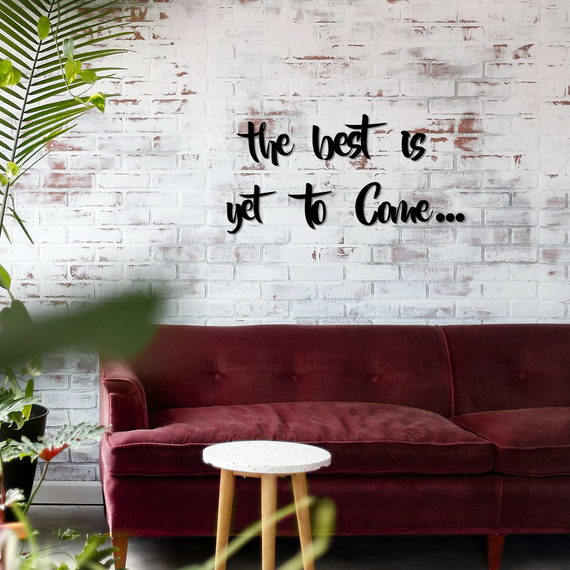 Aksesor dekorativ prej druri për mur, Wallity, The Best is Yet To Come