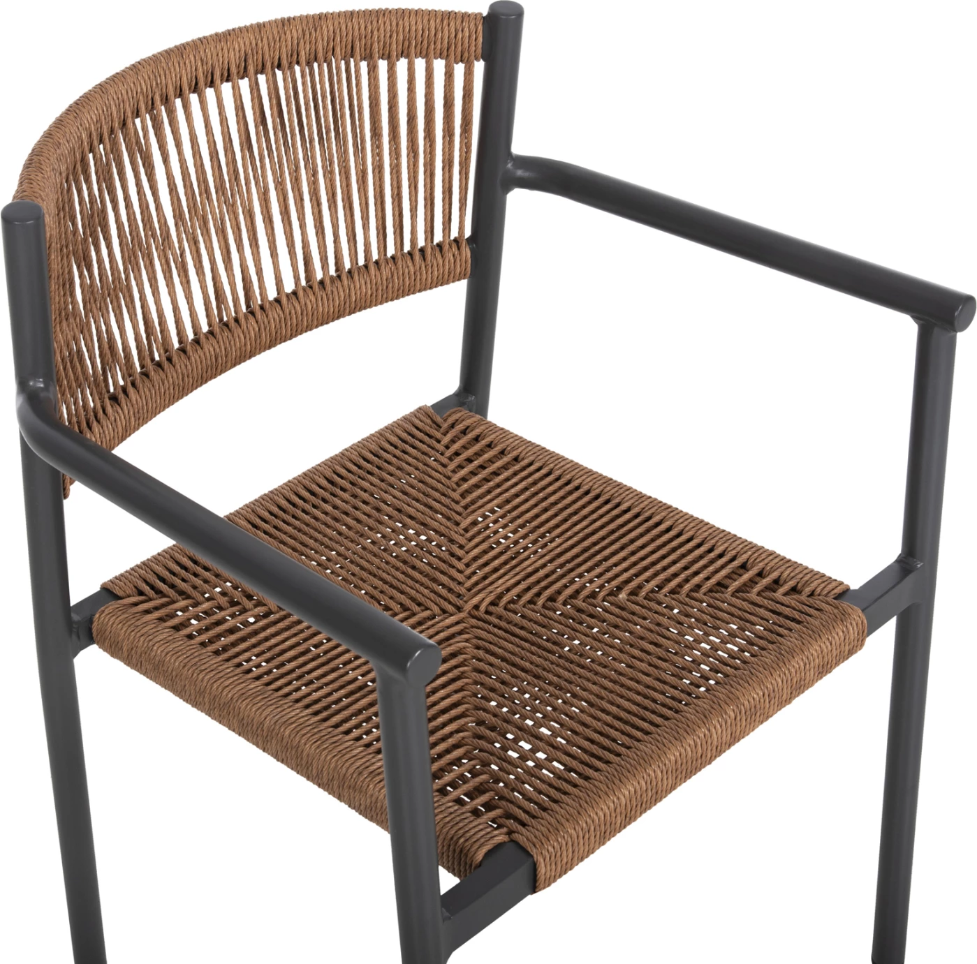 Karrige alumini STER FH5786.12, ngjyrë antracit, ratan sintetik, 55,5x53x78H cm