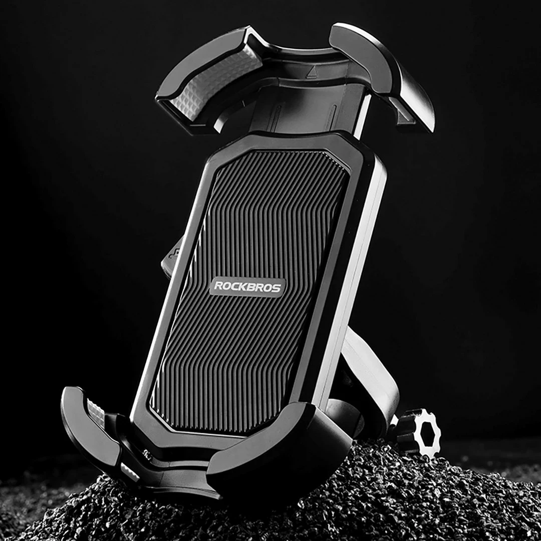 Mbajtëse telefoni për biçikletë Rockbros 25210032001, ABS, e zezë