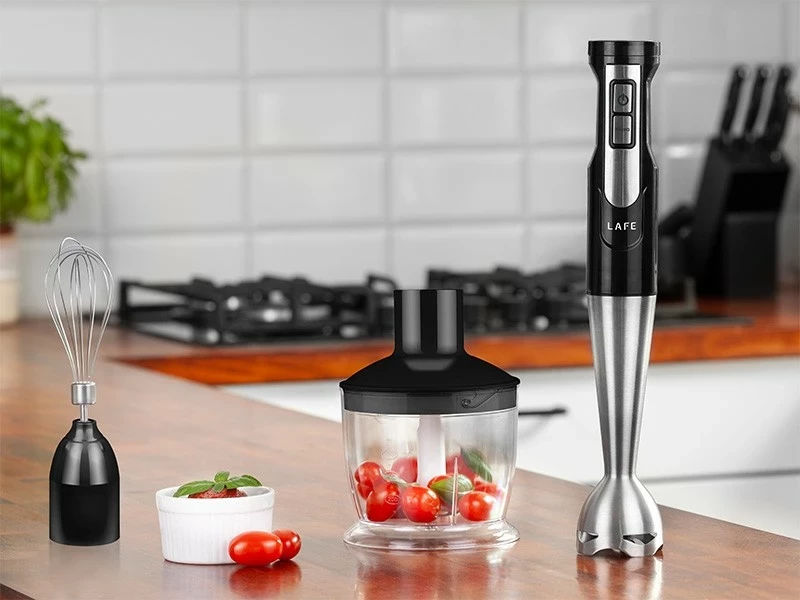 Blender Lafe BlendMix, 800W, gotë plastike, thika inoksi, e zezë-argjendtë