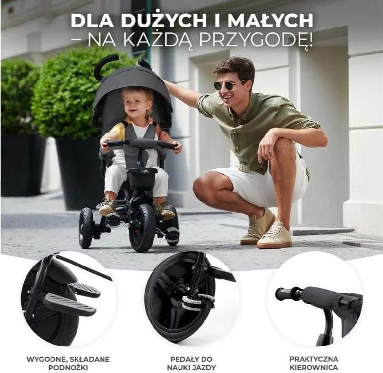 Biçikletë tre-rrotëshe Kinderkraft AVEO KRAVEO00PNK0000 për vajza, Rozë