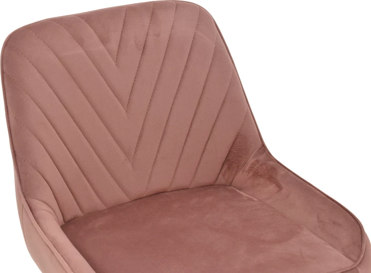 Karrige për bar Deppy, ngjyrë mollë e kalbur, kadife-metal, 43x54x102cm, set prej 2 copësh