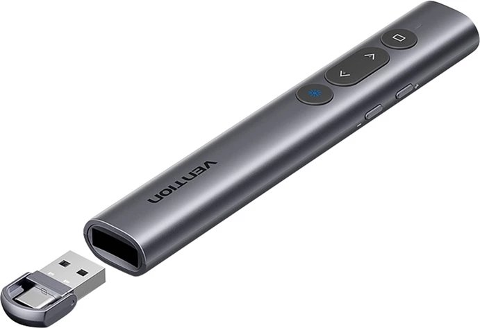 Pointer laser wireless Vention KQIH0, USB-A/USB-C, i kuq