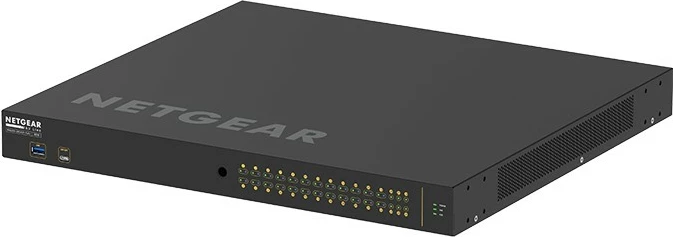 Switch i menaxhueshëm NETGEAR M4250-26G4XF-PoE+, 24 porte Gigabit, 4 SFP+, PoE+, rackmount, i zi