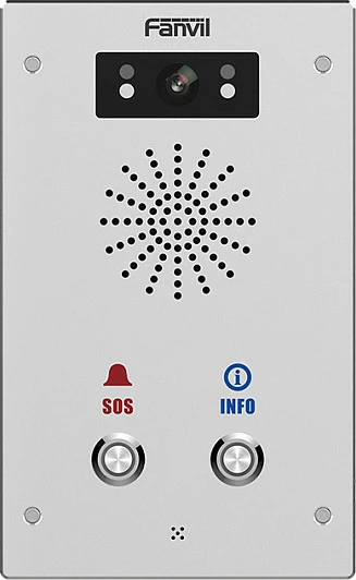 Interkom IP Fanvil I16S-02P, çelik inoks, IP65, PoE, montim në mur