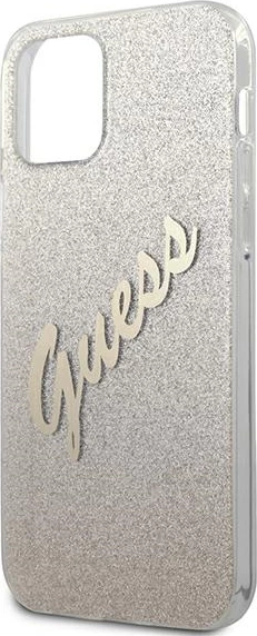 Mbështjellës Guess GUHCP12LPCUGLSGO për iPhone 12 Pro Max 6.7", Glitter Gradient, Gold