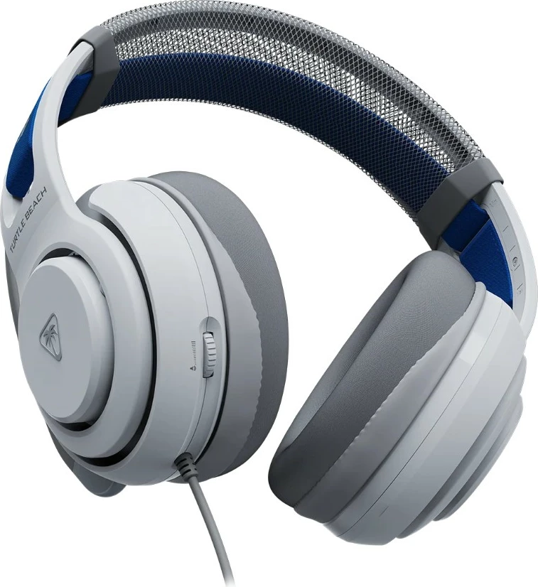 Kufje gaming Turtle Beach Atlas 200 PS, me kabllo 3.5mm, 50mm Nanoclear, mikrofon flip-to-mute, të bardha