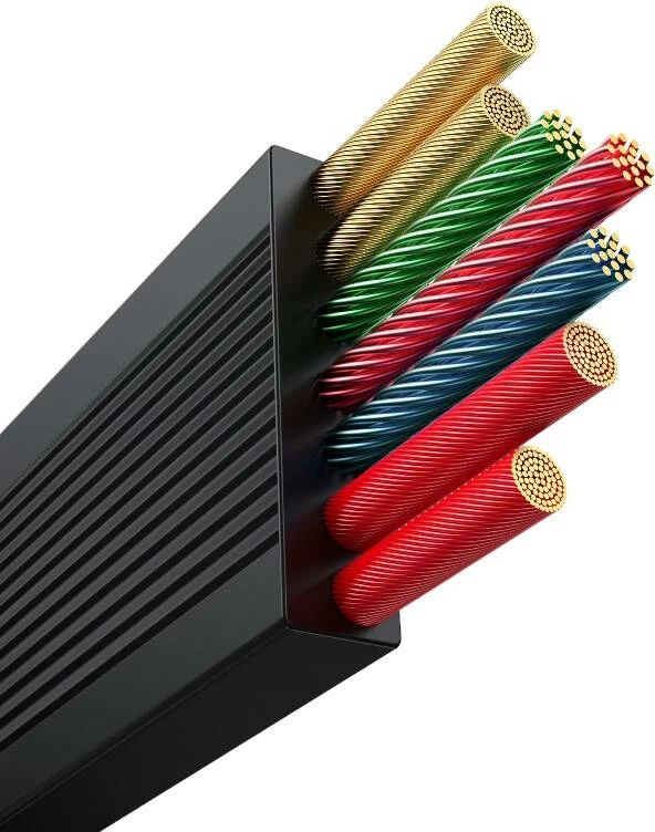 Kabllo karikimi 3-në-1 Baseus Free2Draw, 1.1m, 100W, USB-C/Lightning/microUSB, e zezë