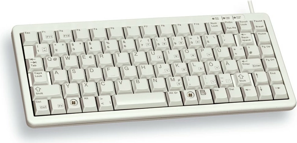 Tastierë Cherry G84-4100, Mini, USB/PS2, Gri