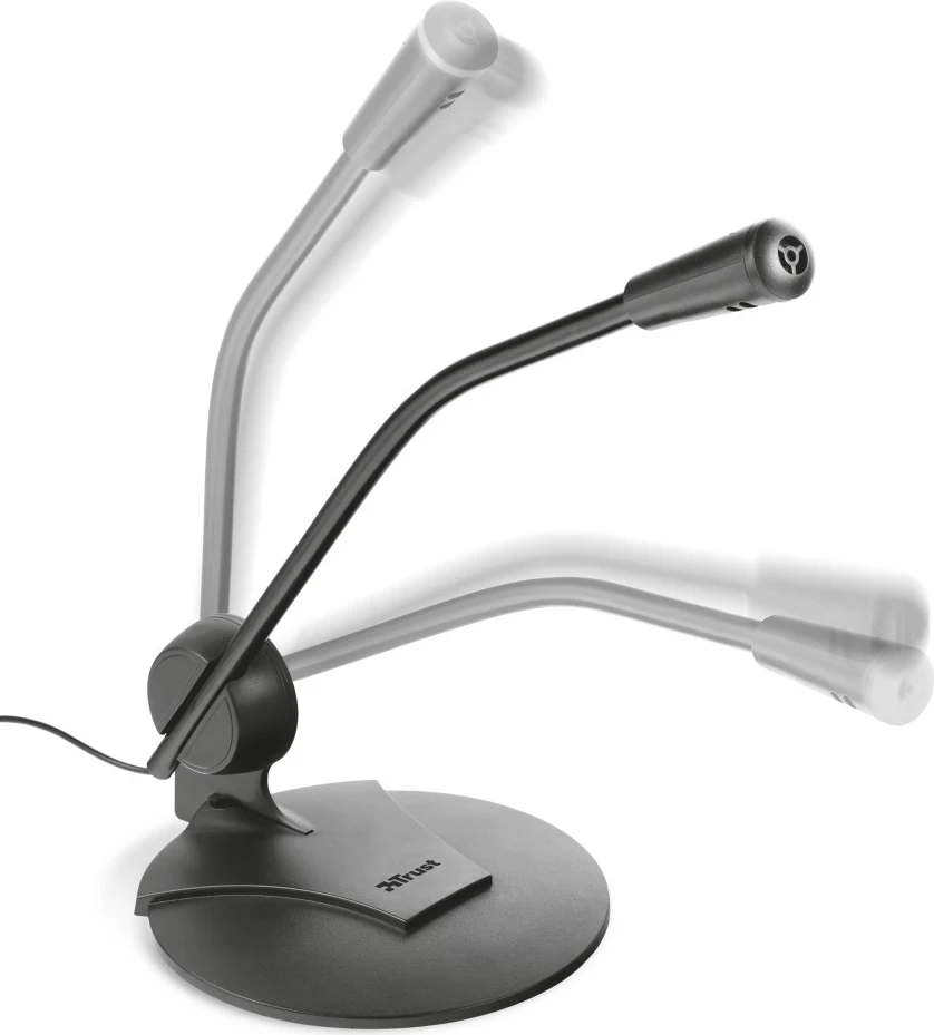 Mikrofon Trust 21674 për kompjuter, me kabllo 1.8 m, i zi