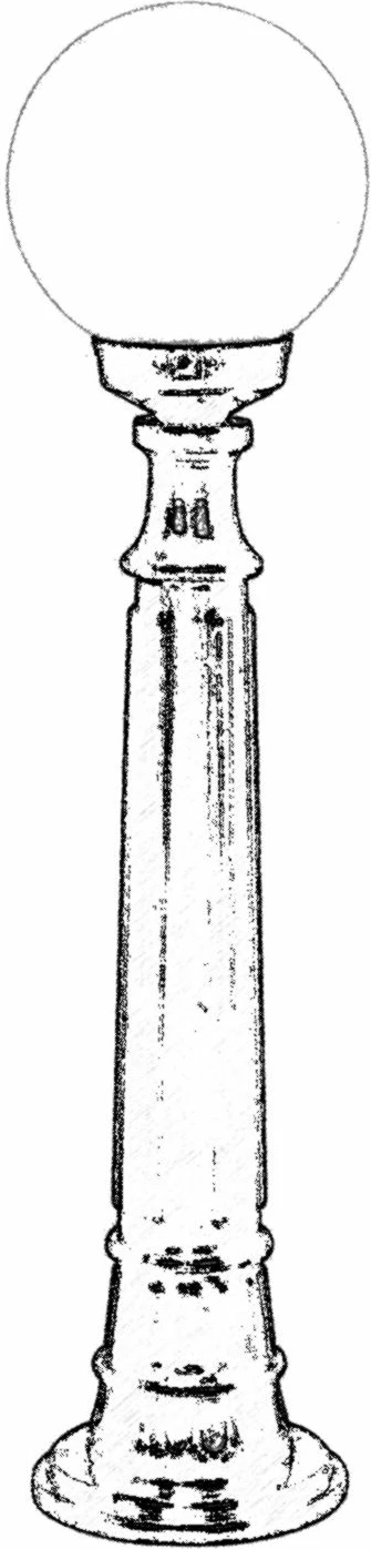 Llambë dyshemeje për jashtë, Opviq, BSU-68160-BSY-M2-BOP, e zezë dhe e bardhë