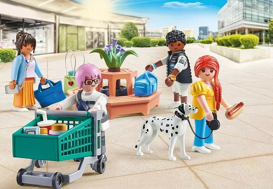 Set figurina Playmobil My Figures Shopping My Life 71541, plastikë, me aksesorë