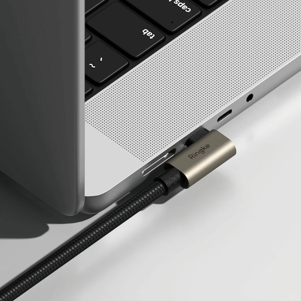 Kabllo USB-C Ringke 3.2 Gen 2x2, 2m, 240W, e zezë