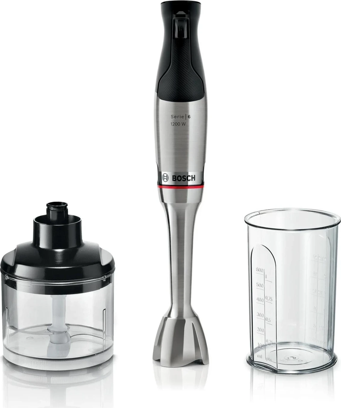 Blender dore Bosch ErgoMaster MSM6M820, 1200W, zi-argjendtë