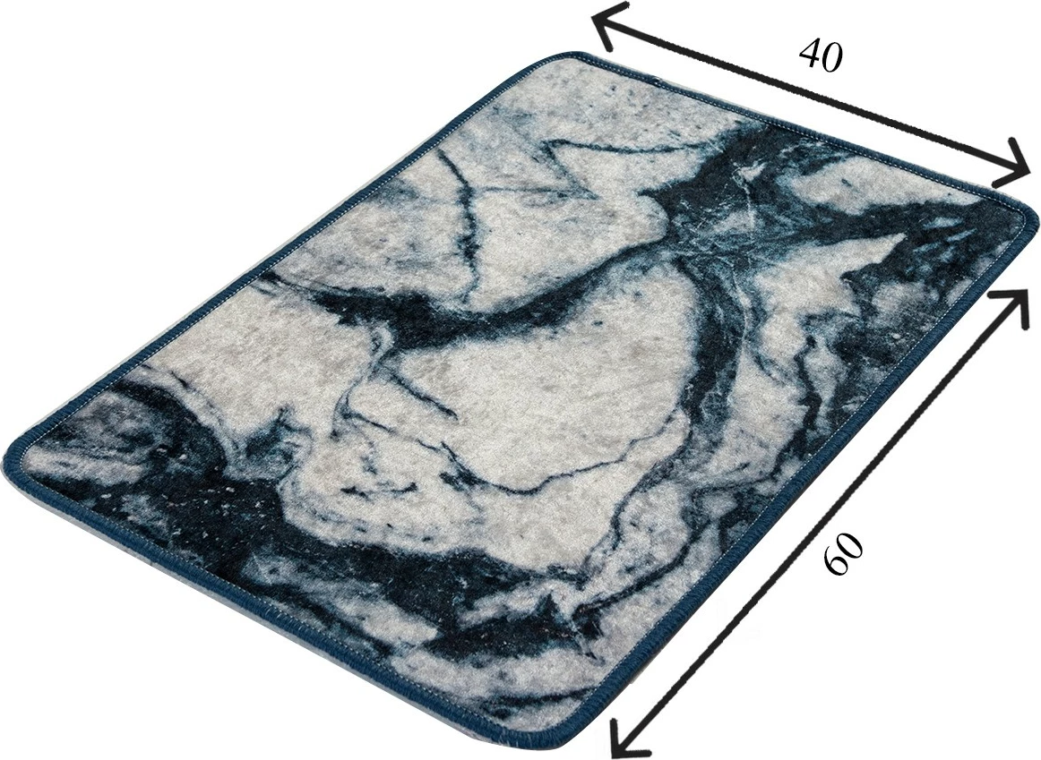 Tapet për banjo Mijölnir, mermer, shumëngjyrësh, 40x60cm