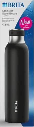 Shishe uji BRITA sodaTRIO 0.65L, çelik inox, e zezë