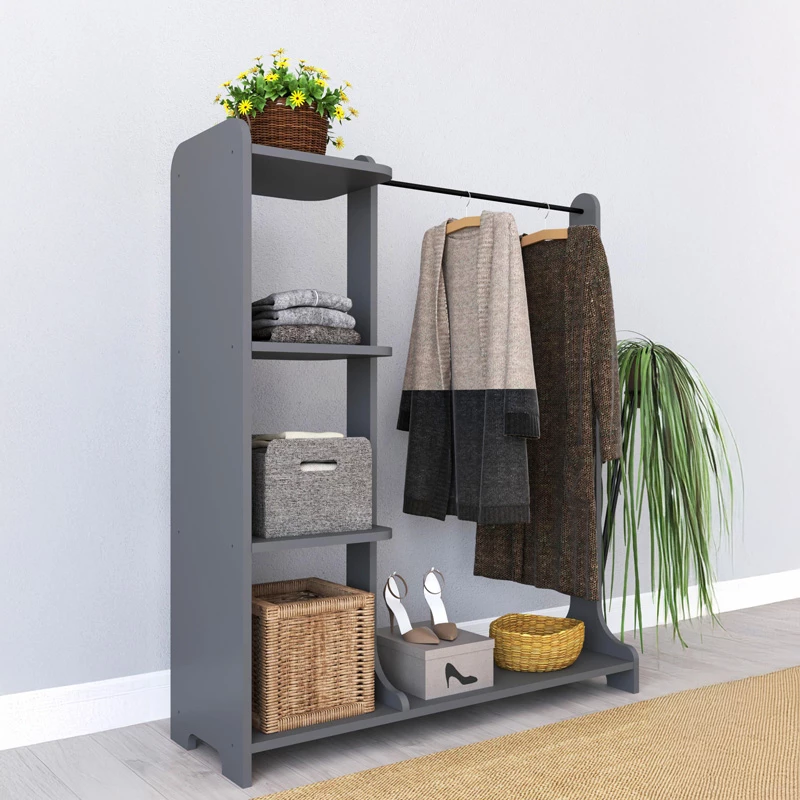 Mobilje hyrëse Renesme, ngjyrë antracit, 106x45x128cm