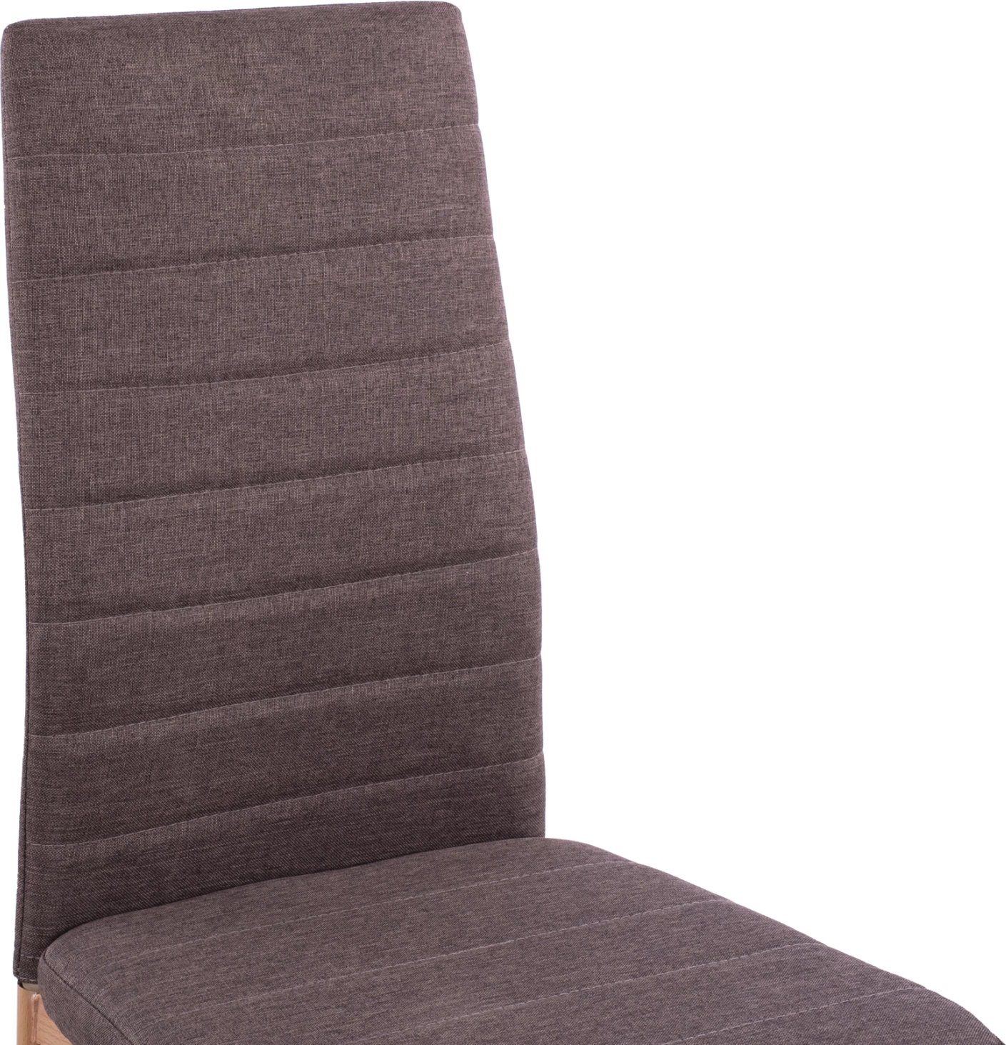 Karrige metalike Lady FH0037.13, pëlhurë kafe me kornizë metalike K/D 40x48x95 cm, set prej 4 copash