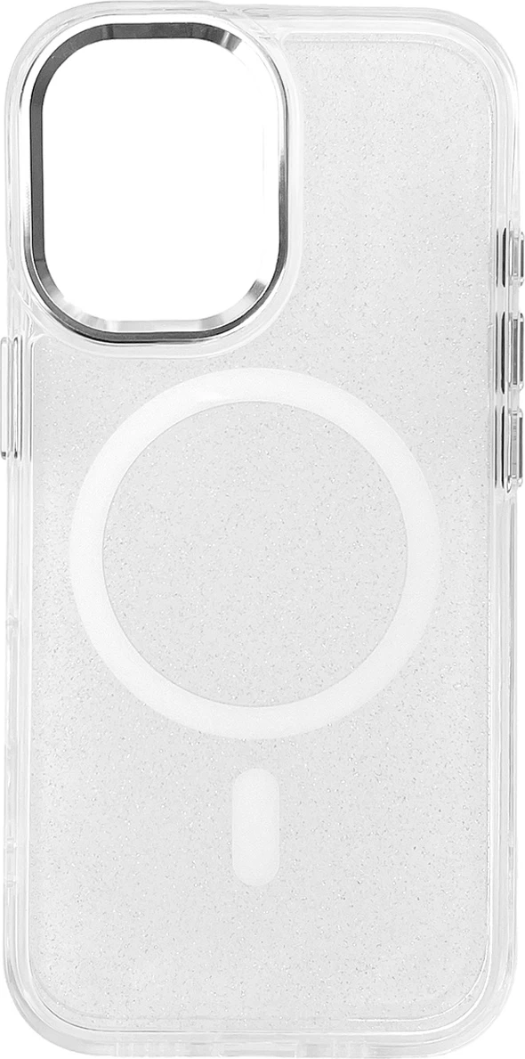 Mbështjellës Hurtel MagSafe për iPhone 16, TPU, i bardhë me shkëlqim