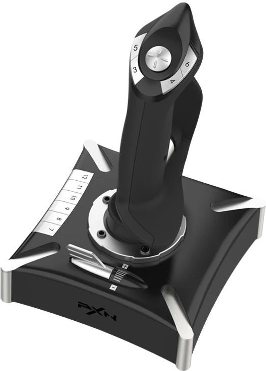 Joystick PXN PXN-2119 Pro me throttle, për PC, PS4, Xbox One, Nintendo Switch, i zi