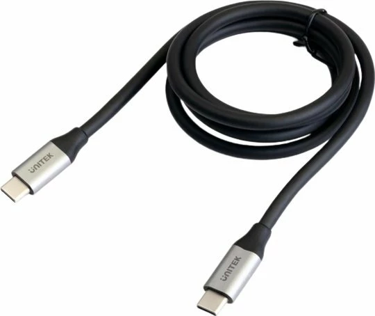 Kabllo USB-C në USB-C Unitek C14091ABK 2 m USB 3.1 Gen 1, 100 W PD, 4K@60Hz, argjendtë