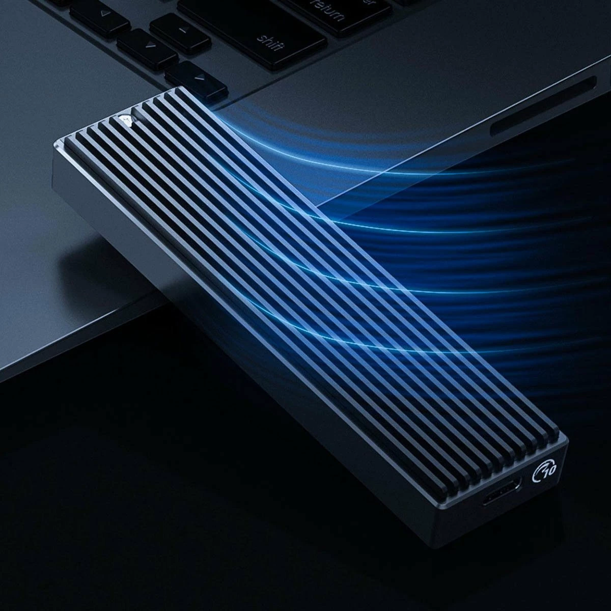Kasë eksternë për SSD M.2 NVMe Orico M2PV-C3-BK-BP-HW, USB-C 3.2 Gen 2 10Gbps, deri 2TB, me 2 kabllo, e zezë