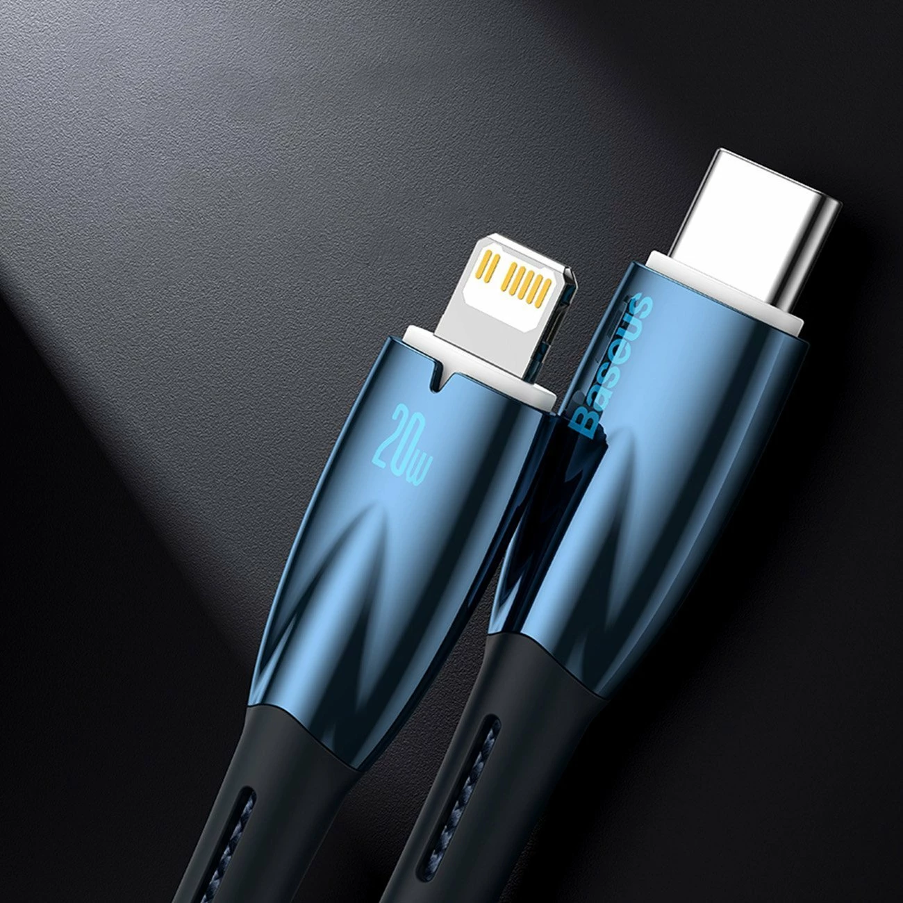 Kabllo USB-C në USB-C Baseus Glimmer Series CADH000701 1m PD 100W, e zezë