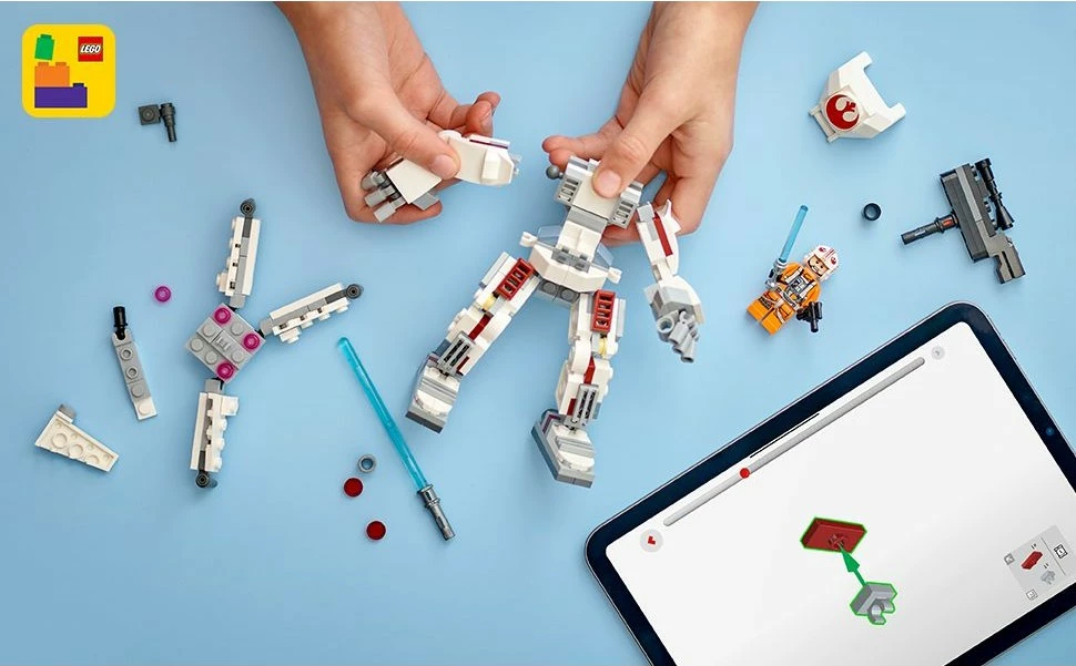 Set ndërtimi LEGO Star Wars Luke Skywalker X-Wing Mech 195 pjesë, shumëngjyrësh