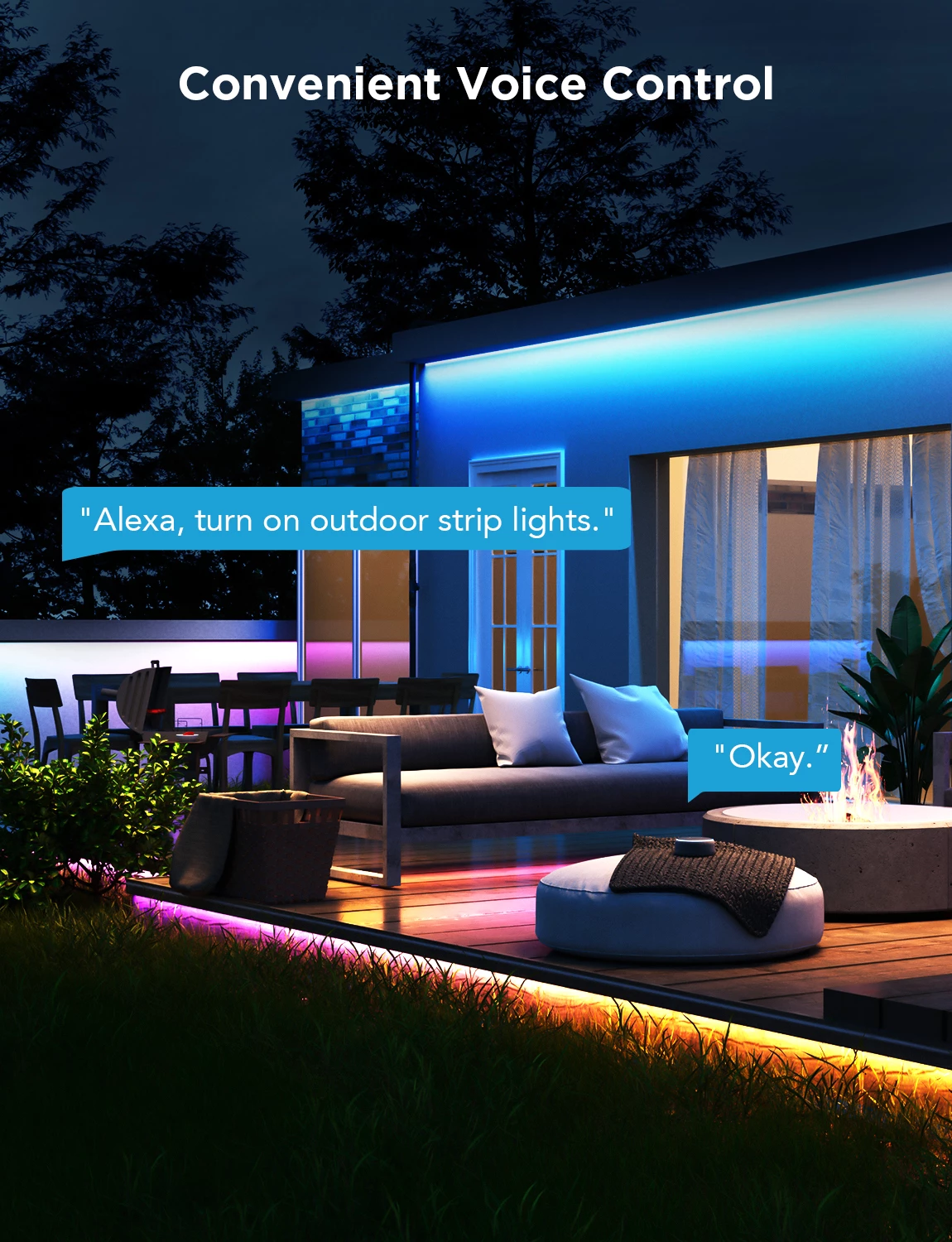 Shirit LED i jashtëm Govee Outdoor Strip Light Pro H70A1 10m RGBICWW IP65