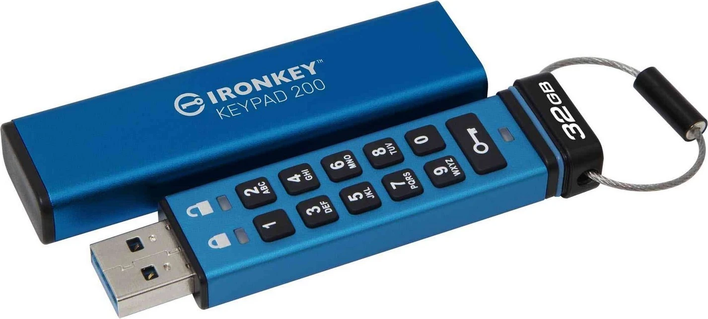 USB Kingston IronKey, blu