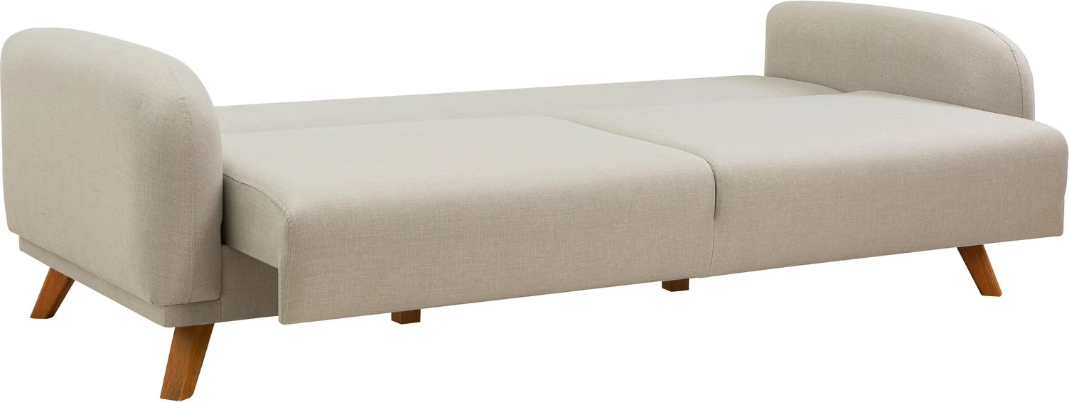 Set divan-krevat Hera, karrige krahu, ngjyrë krem