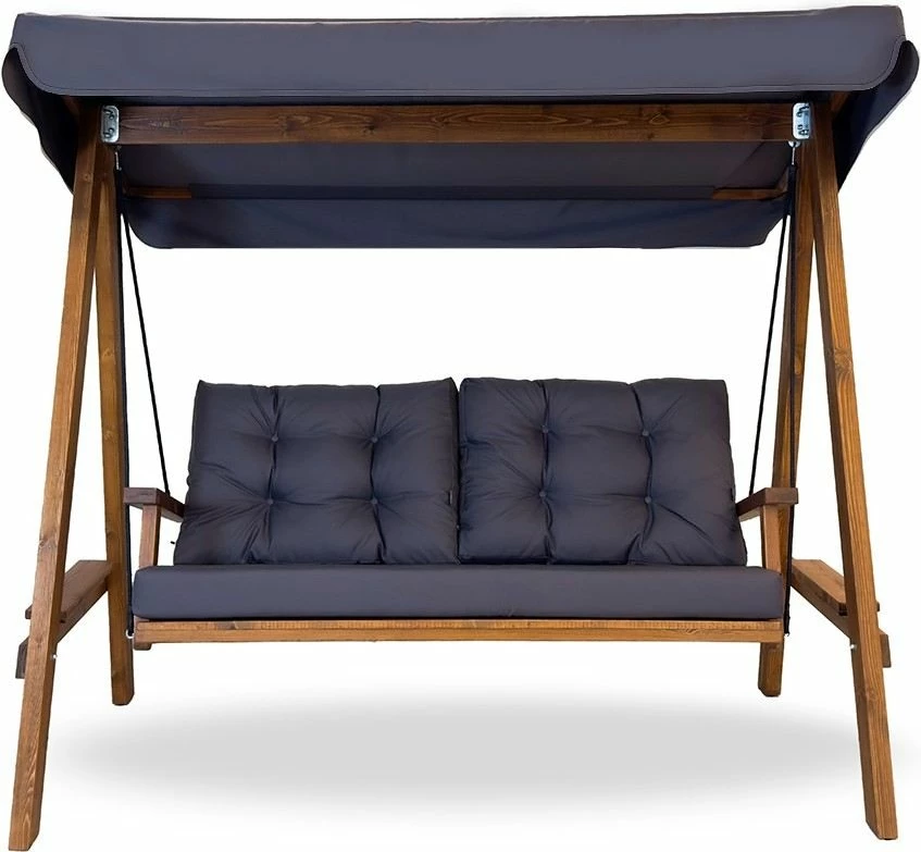 Karrige lëkundëse dyshe për kopsht, ngjyrë antracit, Skye Decor, Pera 2000