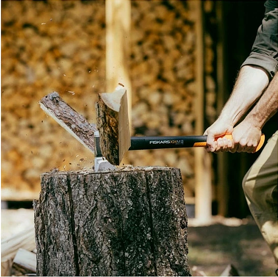 Sëpatë ndarëse Fiskars X-series X24, 600mm, çelik, dorezë plastike, e zezë/portokalli