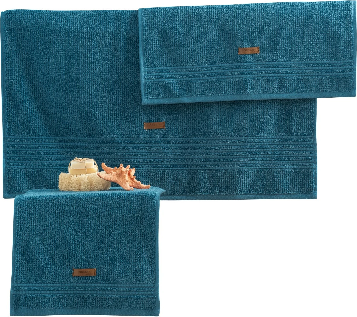 Set peshqirësh (3 copë), Mijolnir, Wellness, ngjyrë blu petrol