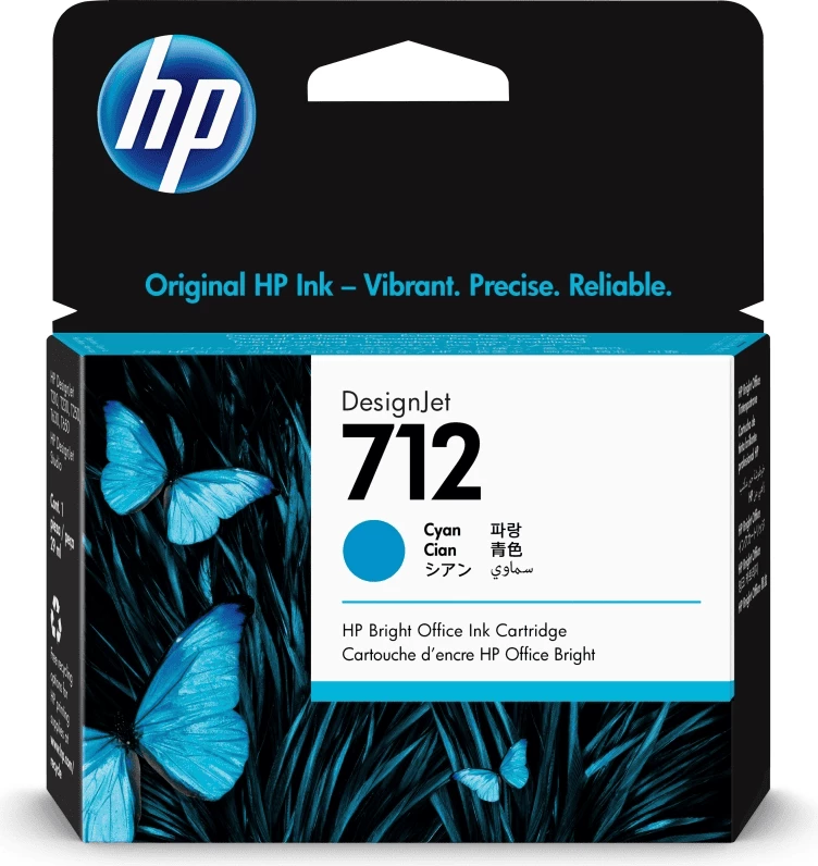 Kasetë boje, HP, 712 3ED67A, 29 ml, cian