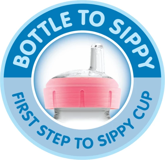 Shishe Dr. Brown’s Milestones, 270ml (9oz) – Grykë e Gjerë, Doreza Silikoni, 6m+, Blu