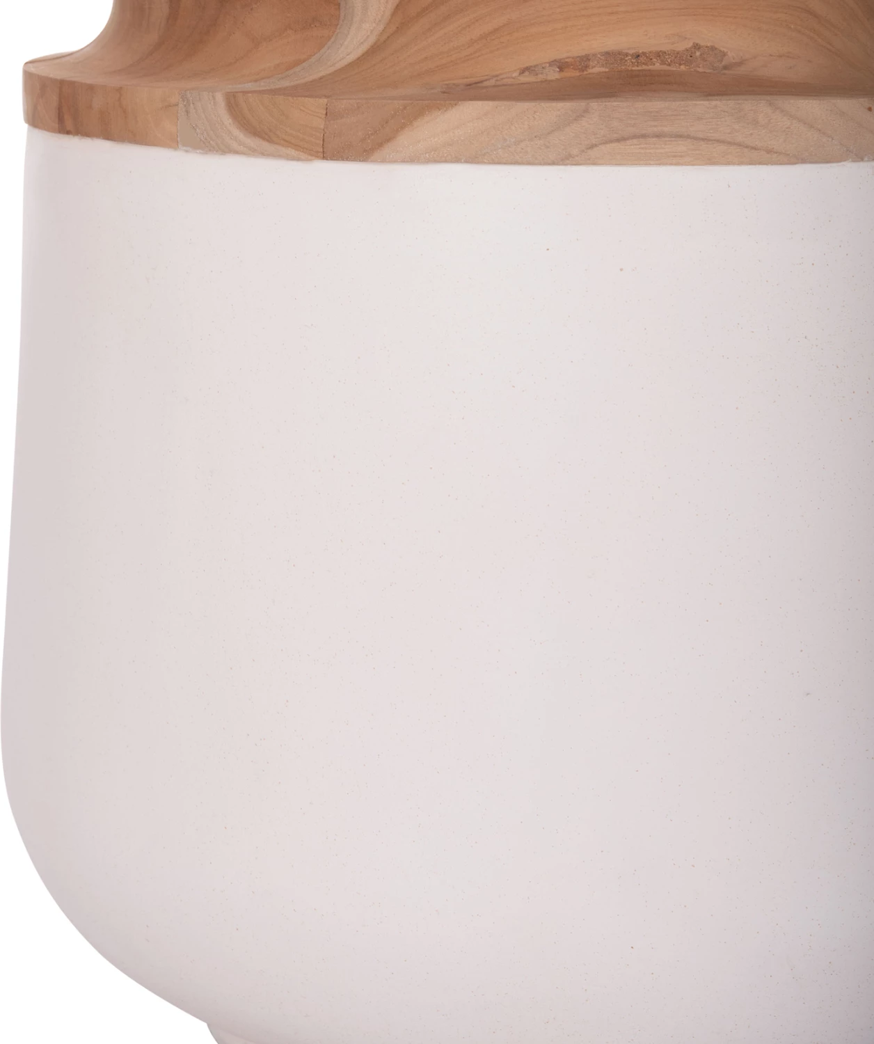 Vazo dekorative për dysheme, LINTER FH4662.02L, fibër-cement, ngjyrë e bardhë, dru tik, 41x47cm