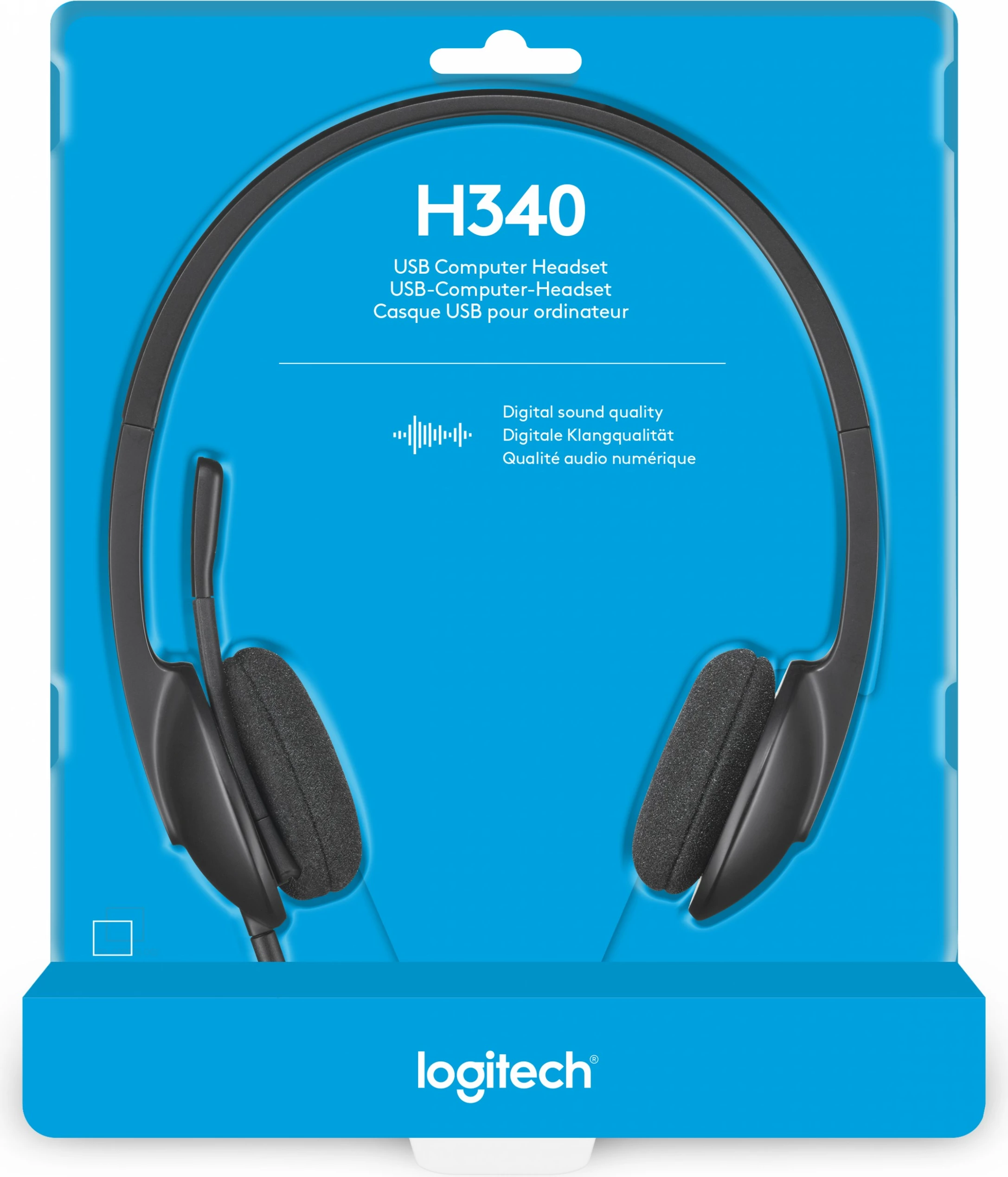 Kufje Logitech H340 USB, me kabllo, për zyrë/qendër thirrjesh, 20 - 20000 Hz, 100 g, të zeza