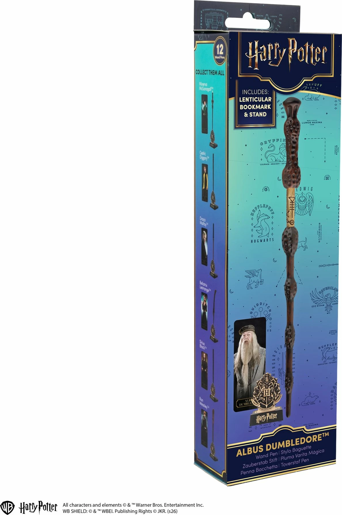 Stilolaps Cinereplicas Albus Dumbledore (Elder Wand) 24.8 cm, me mbajtëse + shenjues libri (unit box)