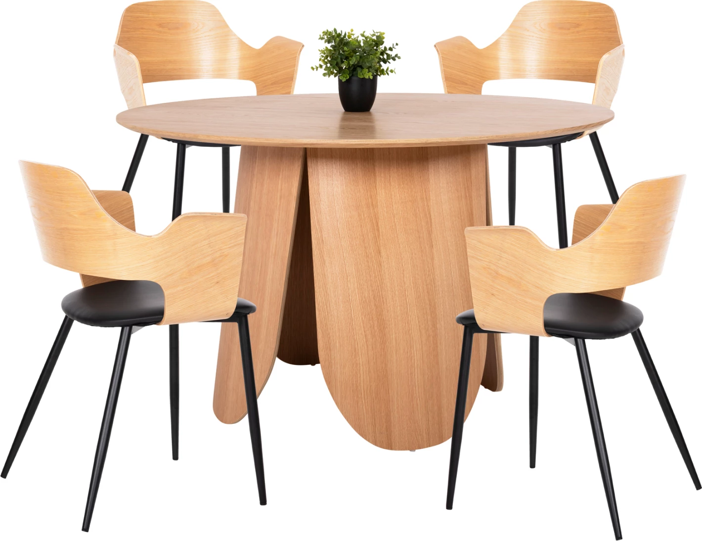 Set për darkë 5 pjesë FH11970 tavolinë DENTY & 4 karrige VELP (lis)