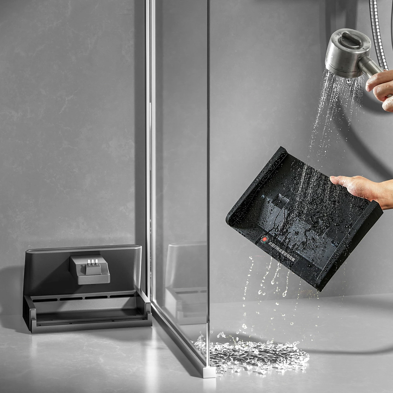 Fshesë elektrike në këmbë UWANT D700 me funksion larjeje dhe stacion karikimi, e bardhë