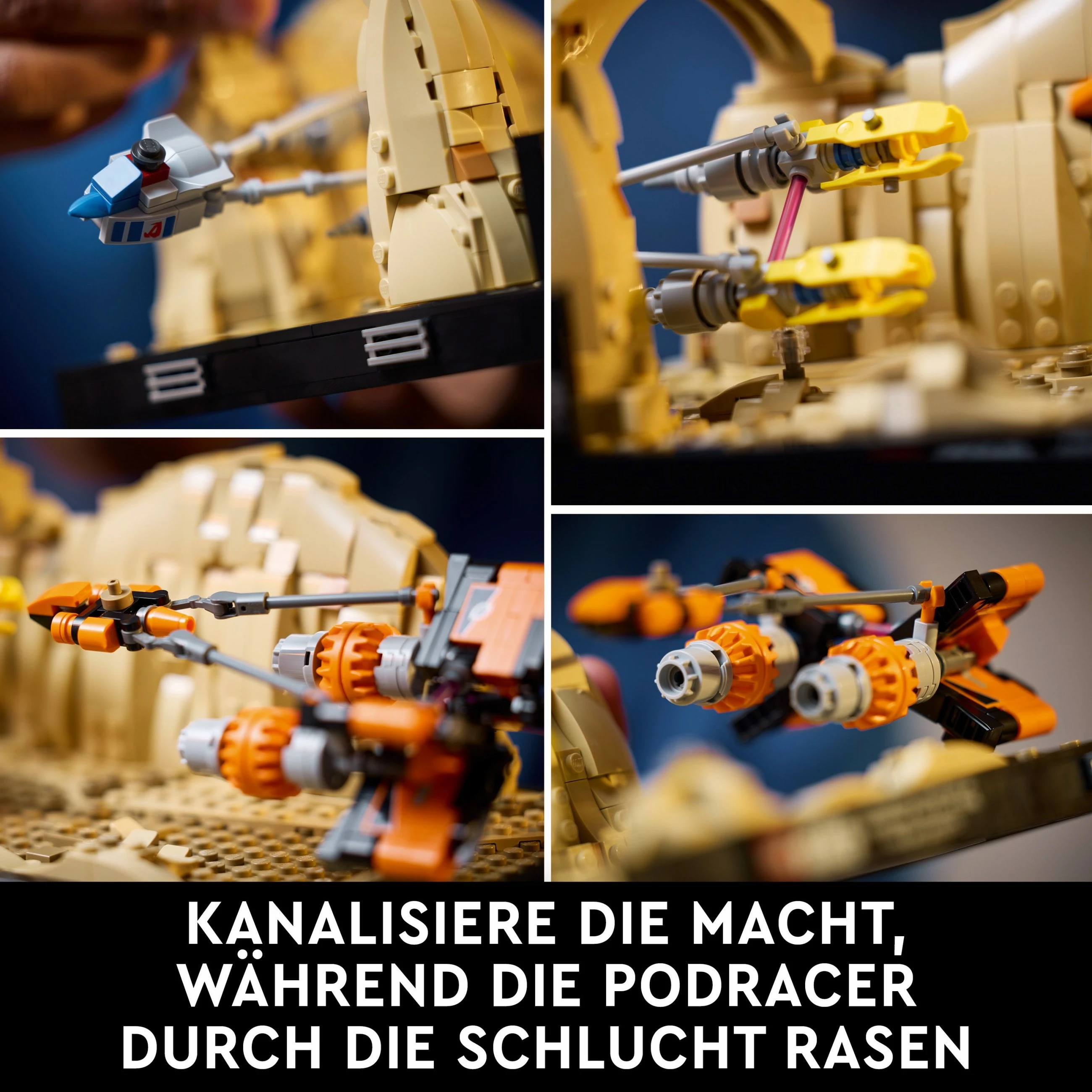 Set ndërtimi LEGO Mos Espa Podrace Diorama, 718 pjesë, shumëngjyrësh