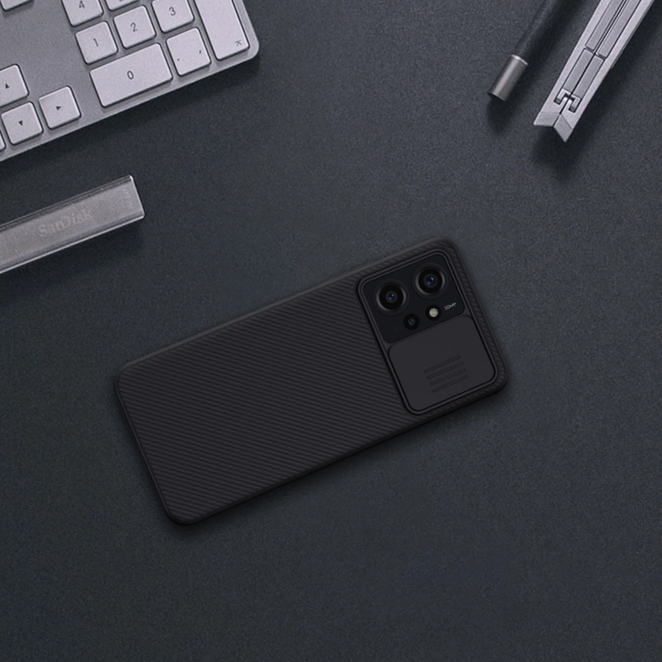Mbështjellës Nillkin CamShield Case për Xiaomi Redmi Note 12, i zi