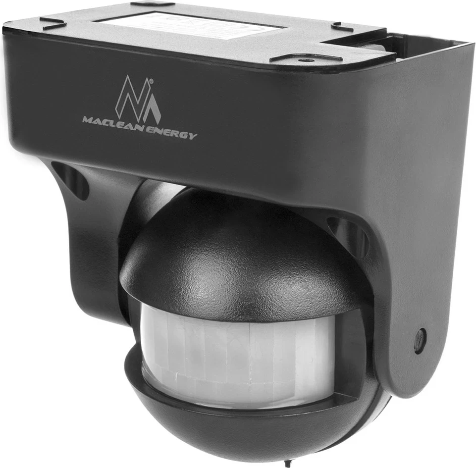 Sensor lëvizjeje Maclean MCE358, IP44, 12m, 800/1200W, Gri