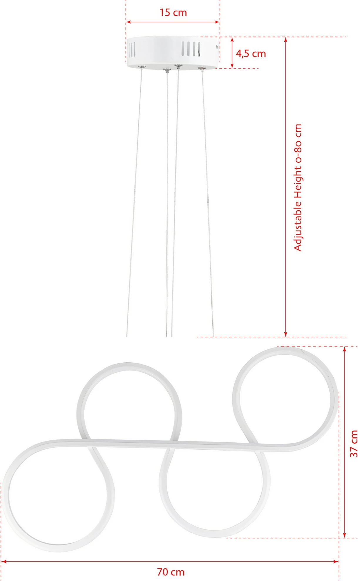 Llambë tavani Opviq, Swing, e bardhë, dritë e verdhë