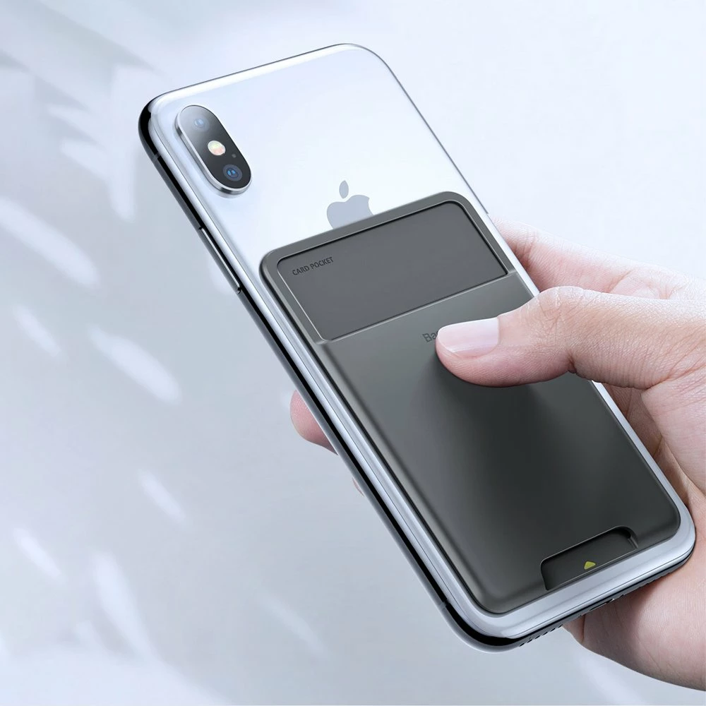 Mbështjellës për karta Baseus ACKD-B0G për celular, silikoni, Gri