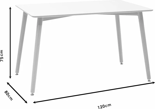 Tavolinë me karrige, ngjyrë bardhë-gri-natyrale, 120x80x76cm