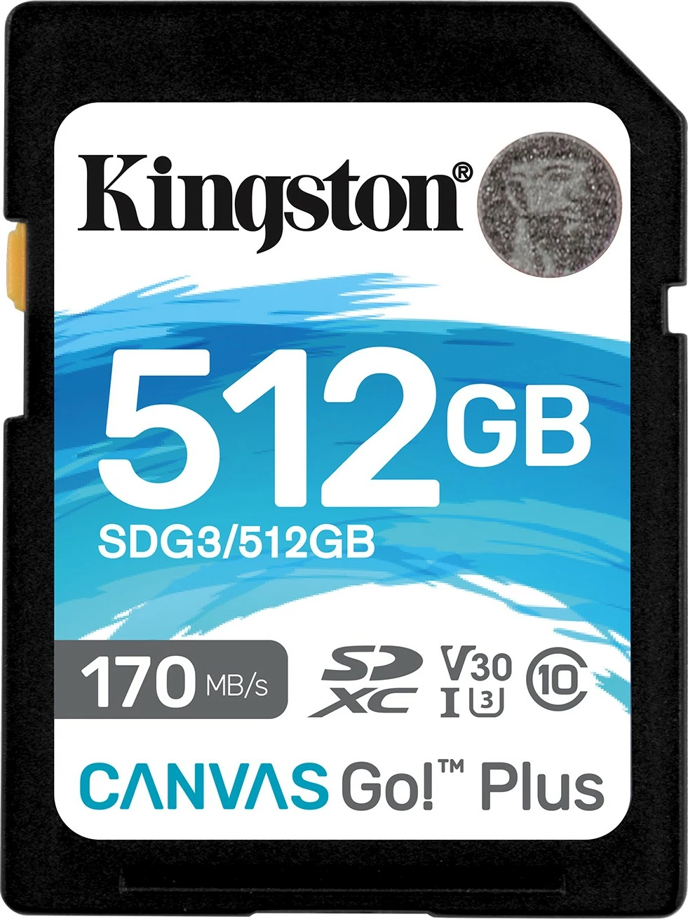 Kartelë SD Kingston Technology Canvas Go Plus 512GB, 170 MB/s, e zezë